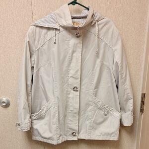Northcrest Beige Hooded Utility Jacket